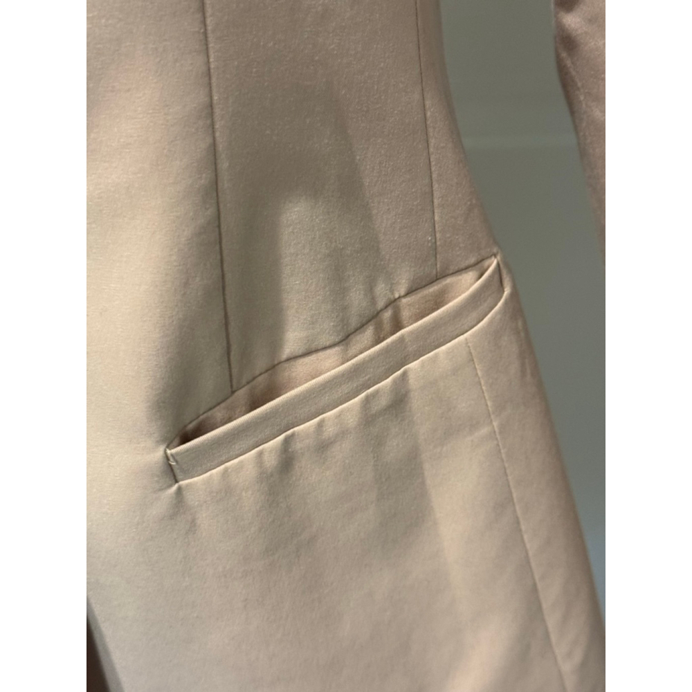 Women's Cicy Bell Khaki Lined Stretch Blazer Jacket M - Picture 3 of 12